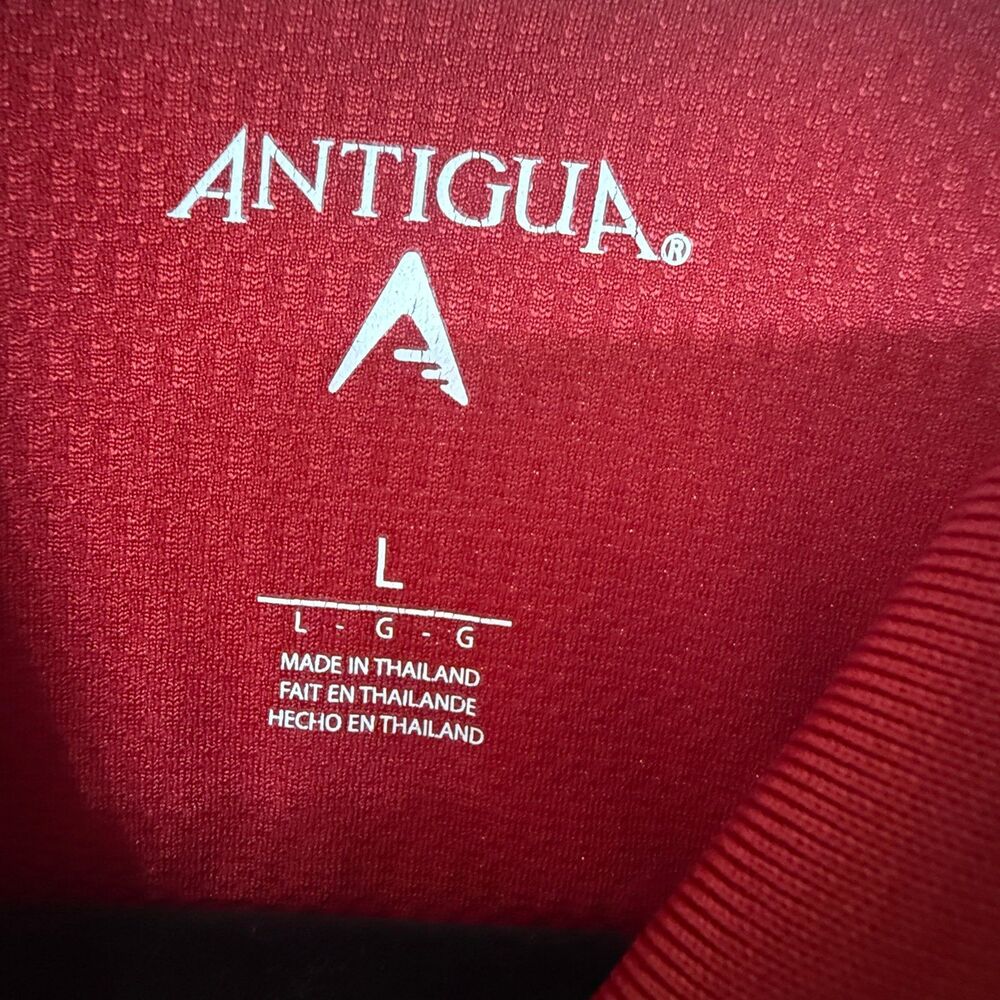 Antigua Polo Shirt Mens Large Red Cincinnati‎ Reds MLB Embroidered Performance - Picture 4 of 7